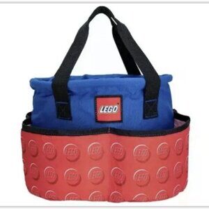 Lego Storage Bin Bucket Travel Collapse Bag Carry Red Blue Tote New
